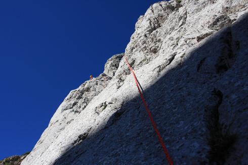 Zahtevnejši del smeri - naša izstopna varianta